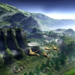 3D artwork: Alien world scape