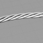 Rhino3D: Creating twisting wire or rope (Part 2)